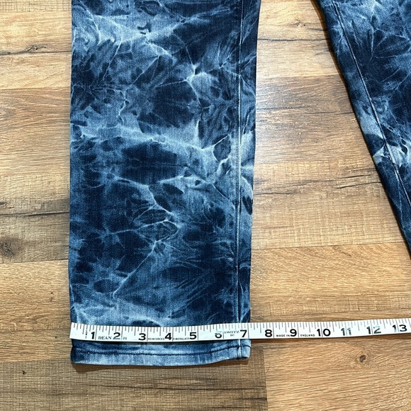 LANDEND WOMEN CHINO JEANS MID RISE BLUE TIE DYE SZ 8 - Picture 6 of 10